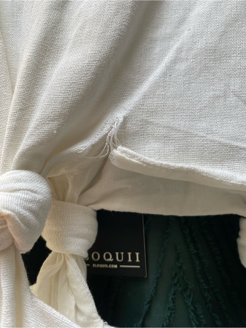 Eloquii White Maxi Dress with Knotted Cutouts - Picture 3 of 8